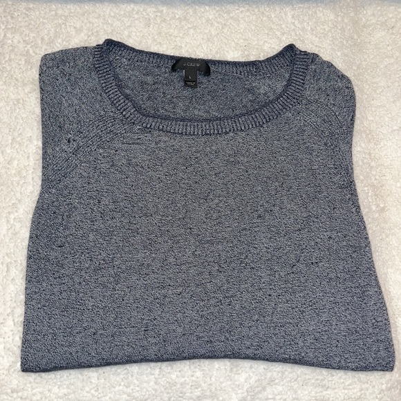 J. CREW woman’s gray linen blend boat neck sweater size large - Picture 11 of 11